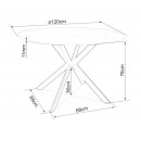 Стол обеденный SIGNAL TALIA серый/черный 120